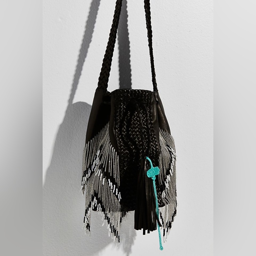 Free People x Enshalla Beaded Bucket Bag - Picture 3 of 17